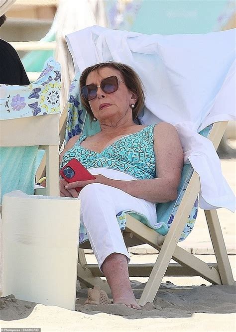 namcy pelosi boobs|Hilarity follows Pelosi beach photo as she hobnobs at swanky。